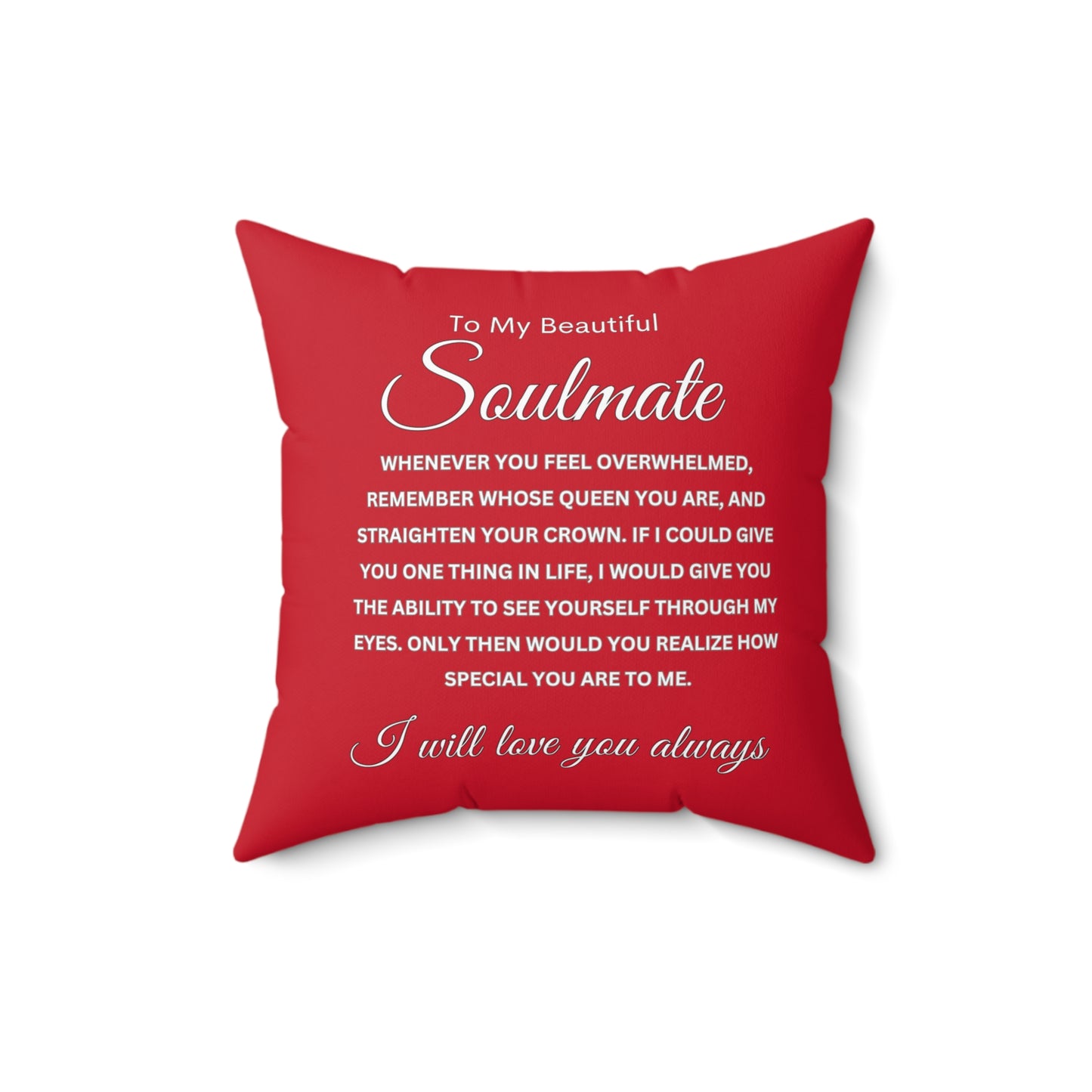 To My Soulmate Pillow